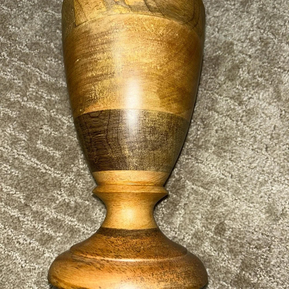 Threshold Wooden Vase Finial 9”